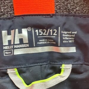 Helly Hansen Black Winter Overalls with Red Straps
